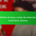 Mobles de bany: costos de materials, instal·lació, disseny