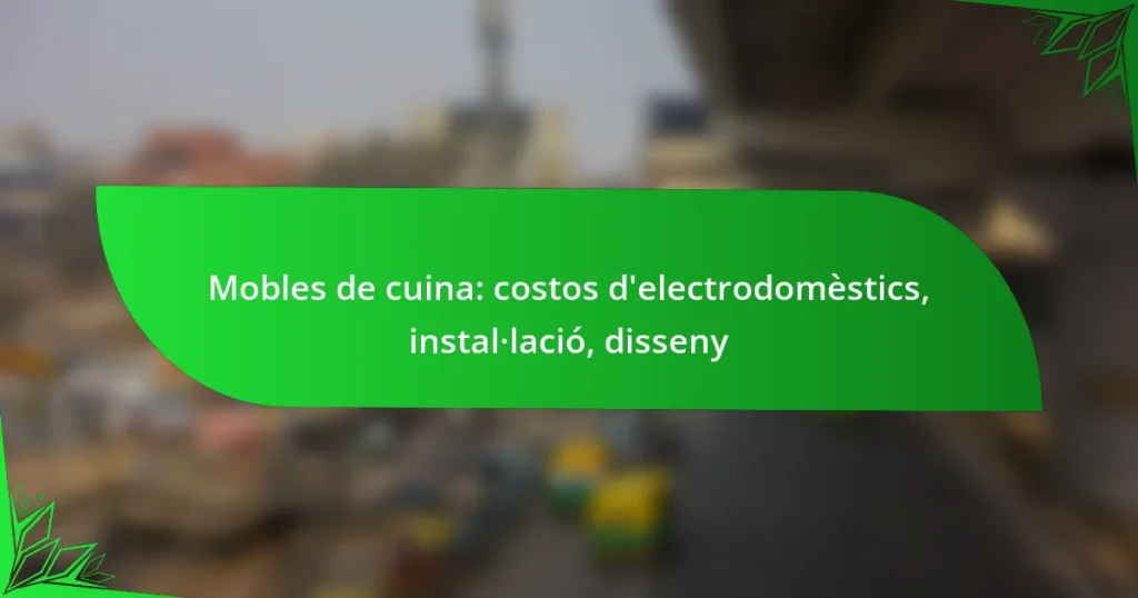 Mobles de cuina: costos d’electrodomèstics, instal·lació, disseny