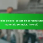 Mobles de luxe: costos de personalització, materials exclusius, inversió