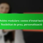 Mobles modulars: costos d’instal·lació, flexibilitat de preu, personalització
