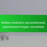 Mobles modulars: personalització, optimització d’espai, versatilitat