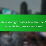 Mobles vintage: costos de restauració, disponibilitat, valor emocional